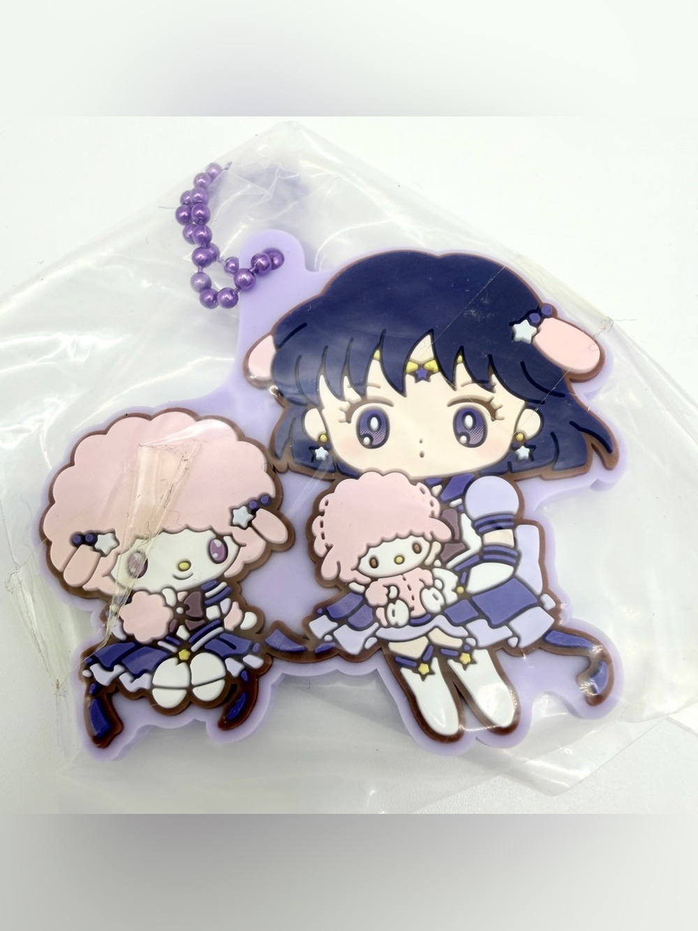 Bandai Rubber Keychain Sailor Moon Sailor Cosmos Sanrio My Sweet Piano Japan